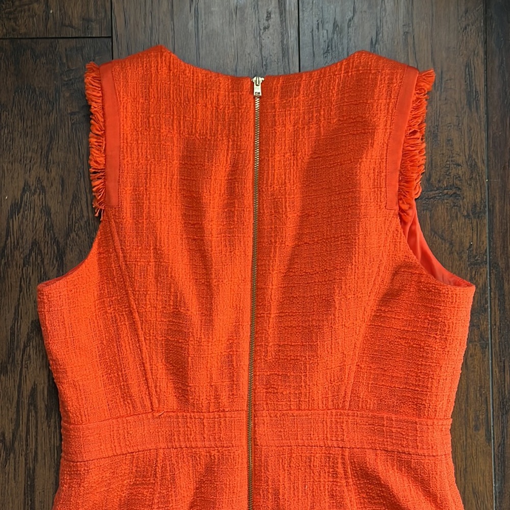 J. Crew Orange Tweed Sleeveless Sheath Dress - Picture 14 of 15